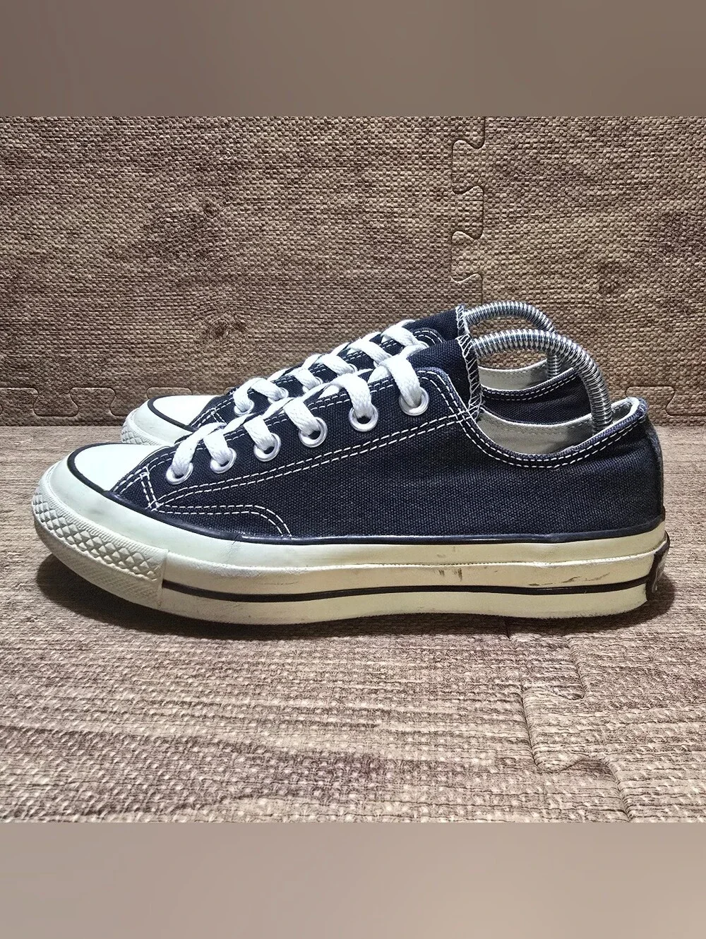 Converse Chuck 70 Ox Low Black White Canvas Womens Size 7 Sneakers Shoes Low Top
